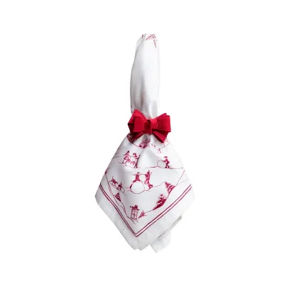 Country Estate Winter Frolic Ruby Napkin Set of 4