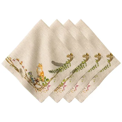Forest Walk Animal Napkin Set of 4