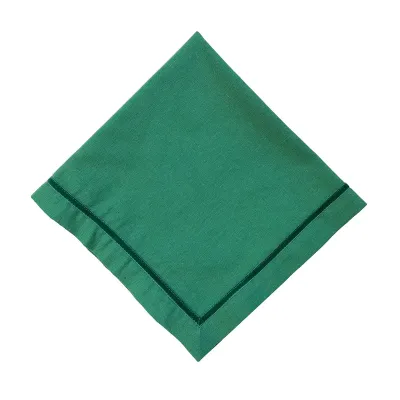 Velvet Trim Evergreen Napkin 20"L, 20"W, 0.06"H