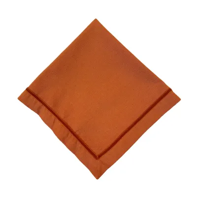 Velvet Trim Pumpkin Napkin 20"L, 20"W, 0.06"H