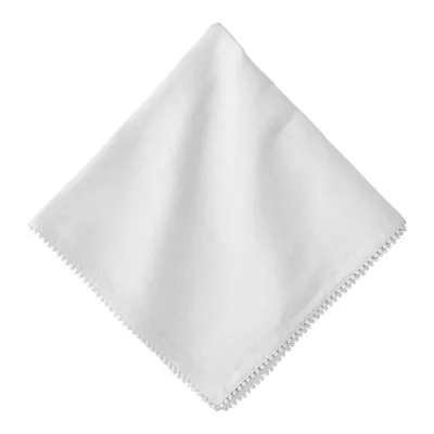 Berry Trim Napkin - White