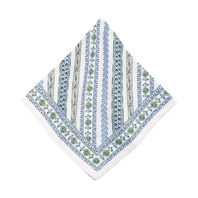 Seville Stripe Napkin -Green 22"L, 22"W, 0.125"H