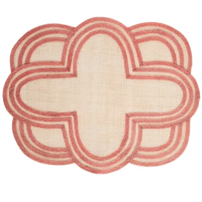 Scallop Stripe Coral Placemat