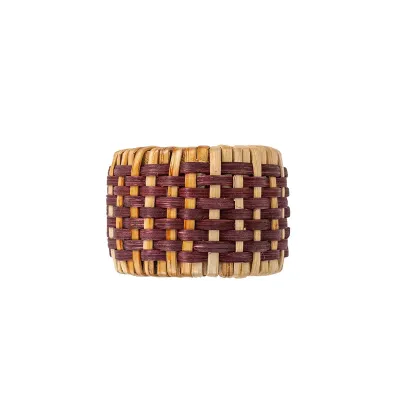 Woven Napkin Ring - Cranberry