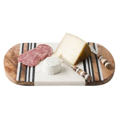 Stonewood Stripe 15" Serving Board with Spreader