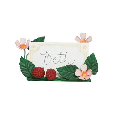 Meadow Walk Raspberries Place Card Holder Set of 4 - Multi