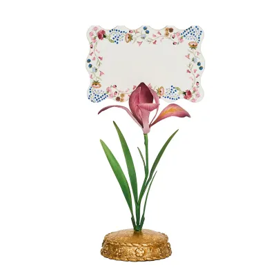 Meadow Walk Iris Pink Place Card Holder