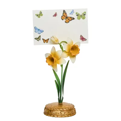 Meadow Walk Daffodil Yellow Place Card Holder