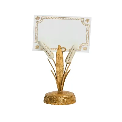 Forest Walk Gold Wheat Place Card Holder