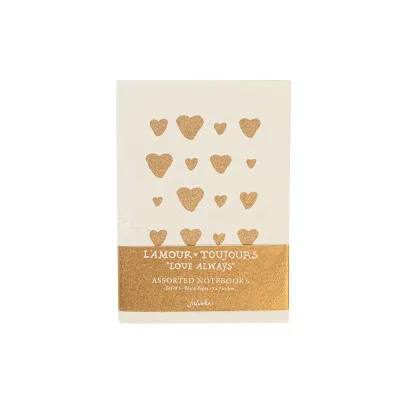 L'Amour Toujours Journal Assorted Set of Three Gold