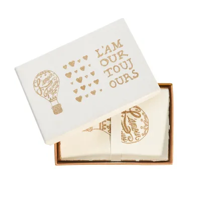 L'Amour Toujours Note Card Assorted Set/6 Gold