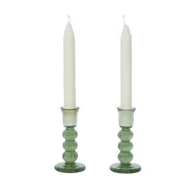 Provence 5" Candlestick Set of 2 - Basil