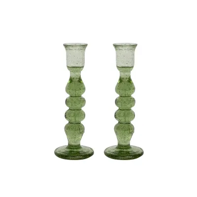 Provence 7" Candlestick Set of 2 - Basil