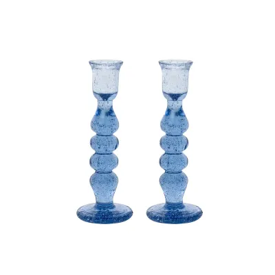 Provence 7" Candlestick Set of 2 - Chambray