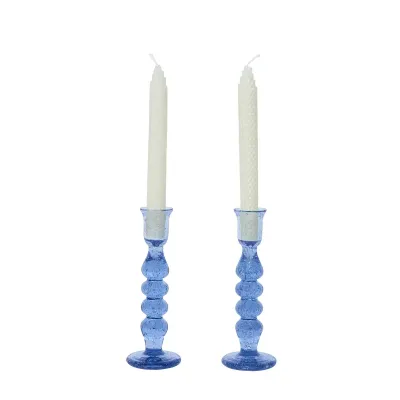 Provence 7" Candlestick Set of 2 - Chambray