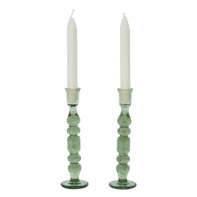 Provence 9" Candlestick Set of 2 - Basil
