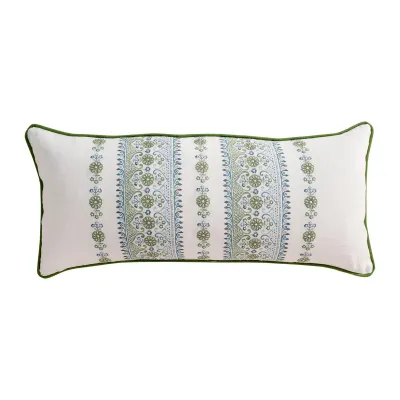 Seville Pillow 11"x 22" Green 11"L, 27"W, 4"H