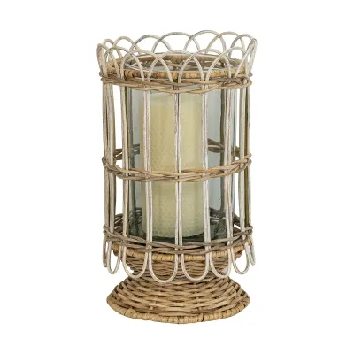 Provence Rattan 11.5" Hurricane - Whitewash