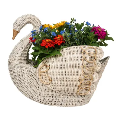 Provence Rattan Swan Basket Whitewash