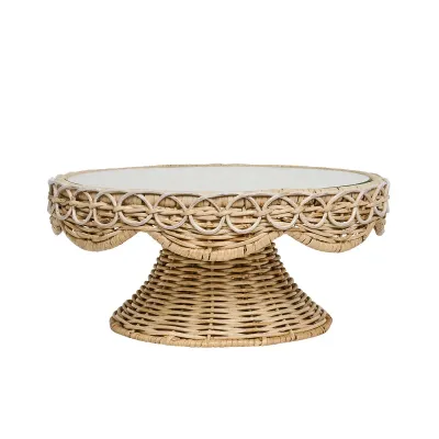 Provence Rattan Whitewash Cake Stand