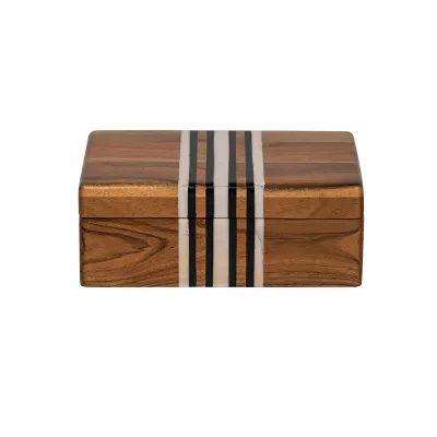 Stonewood Stripe Rectangle Box 9"L, 6"W, 3.5"H