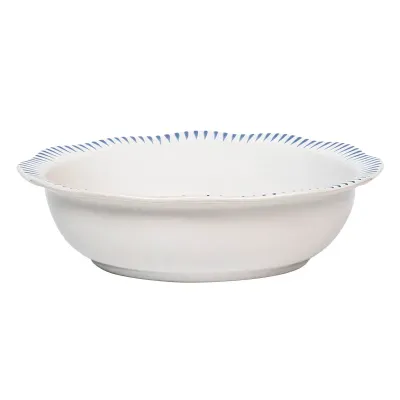 Sitio Stripe 12" Serving Bowl Delft Blue