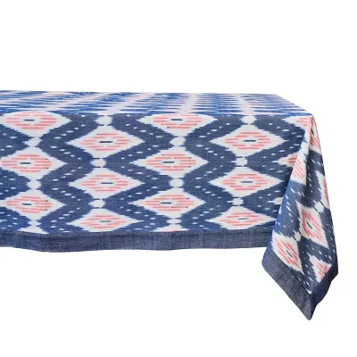Ikat Blue/Pink Table Runner 18" x 90"