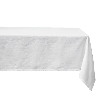 Berry Scallop White Table Runner 18" x 90"