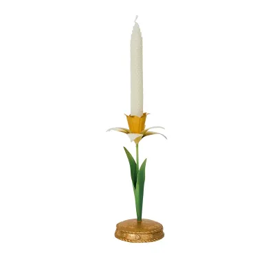 Meadow Walk Daffodil 9" Candlestick - Yellow