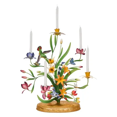 Meadow Walk Multi Bouquet Centerpiece Candelabra 25"