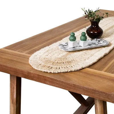 Straw Loop 16" x 60" Table Runner - Natural