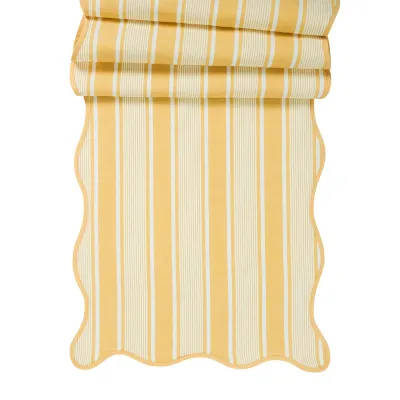 Cabana Stripe 18" x 90" Table Runner - Sunshine