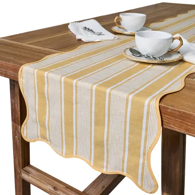 Cabana Stripe 18" x 90" Table Runner - Sunshine