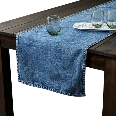 Denim Blue Table Runner 18" x 90"