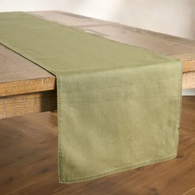 Berry Sage Scallop Table Runner 18" x 90"
