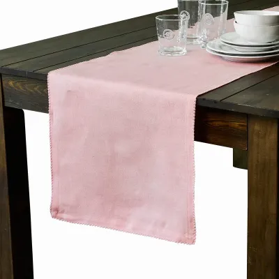 Berry Scallop Pink Table Runner 18" x 90"