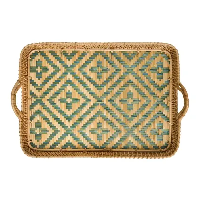 Villa Seville Chambray Tray 18"