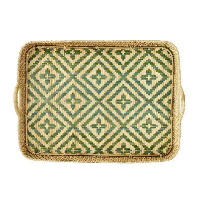 Villa Seville Chambray Tray 21"