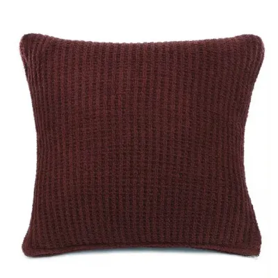 Waffle Weave Pillow with Insert Syrah 20" x 20"