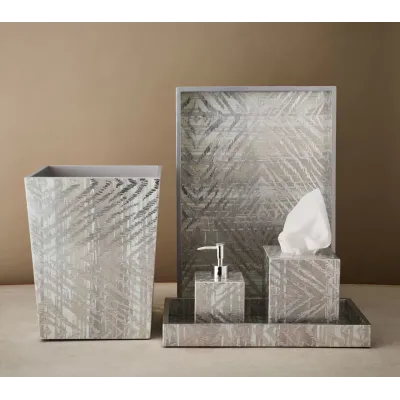 Zebra Gray/Silver Tissue Box