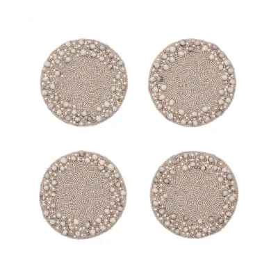 Zen Gray & Taupe Coasters Set of 4 in a Gift Bag