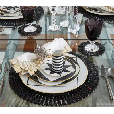Etoile Set of 4 Black Coasters