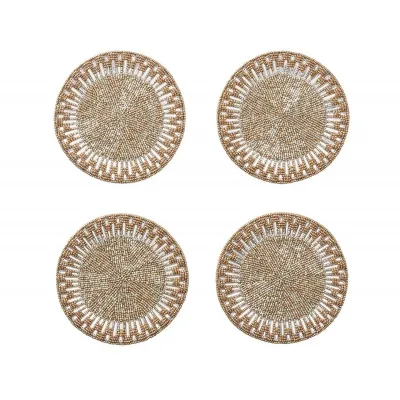 Palisade Gold/Silver Coasters, Set Of 4