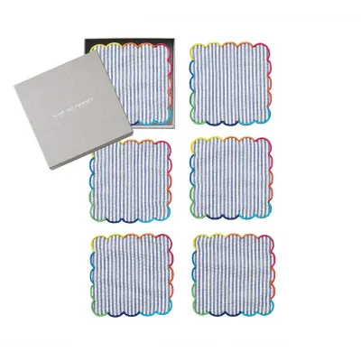 Fiesta Multi Cocktail Napkins Set of 6 in a Gift Box