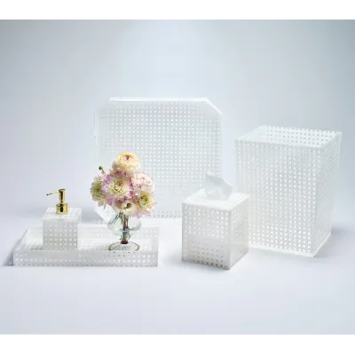 Reed White Tissue Box