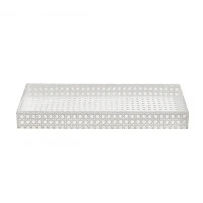 Reed White Vanity Tray 14.5" X 7.5"