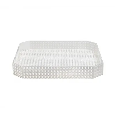 Reed White Tray 15" X 15"