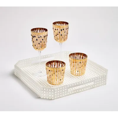 Reed White Tray 15" X 15"
