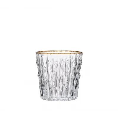 Bamboo Clear & Gold Tumbler Set of 4