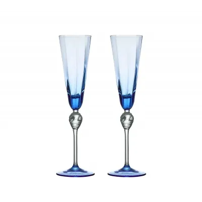 Daphne Blue Flute, Set Of 2